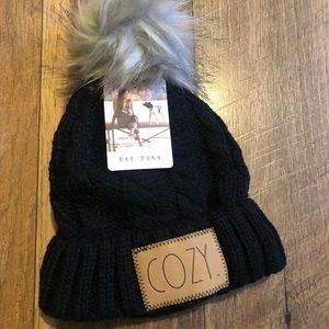 COZY black Rae Dunn beanie
